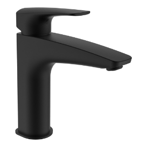 Picture of Laufen Armaturen - Waschtischmischer, Eco+, Ausladung 130 mm, Festauslauf, ohne Ablaufventil, PVD Titanschwarz matt , Art.Nr. : HF500704428000
