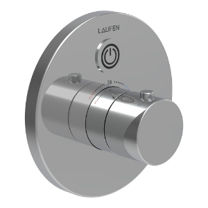 Picture of Laufen Armaturen - Frontplatte zu elektronischem, thermostatischem Unterputz-Körper, mit Hygienespülung, mit Bluetooth-Adapter, mit tthermischer Desinfektion , Art.Nr. : HF707031100000