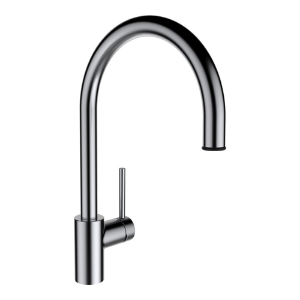 Bild von Laufen Armaturen - Spültischmischer, Eco+, Ausladung 225 mm, Schwenkauslauf mit Zugauslauf, Edelstahl , Art.Nr. : HF905446441000