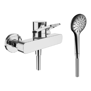 Picture of Laufen Armaturen - Duschenmischer, Anschlussdistanz 153 mm, mit Verschraubungen, mit Zubehör , Art.Nr. : HF941050100000
