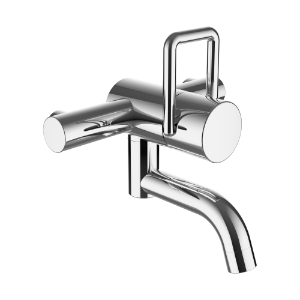 Picture of Laufen Armaturen - Wand-Waschtischmischer, Ausladung 175 mm, Anschlussdistanz 153 mm, Schwenkauslauf, ohne Verschraubungen , Art.Nr. : HF985480100005