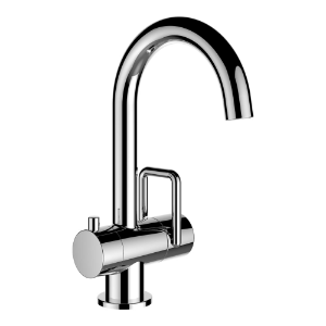 Picture of Laufen Armaturen - Waschtischmischer, Ausladung 135 mm, Schwenkauslauf, mit Ablaufventil , Art.Nr. : HF988726100001