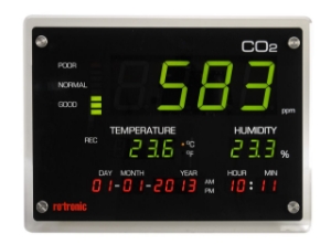 Bild von Rotronic - CO2-DISPLAY inkl. Netzgerät AC1214, Werkszertifikat und Schrauben und Dübel zur Montage - neu