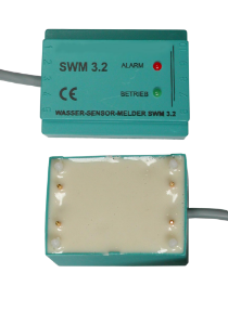 Picture of Sensortec - Wassermelder, Öffnerkontakt potentialfrei  (60V/1A), Selbsthaltung bis Unterbruch der Speisung, Kabel 4m, 24VAC/DC, Art.Nr. : SWM 3