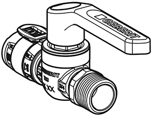 Picture of Geberit FlowFit Kugelhahn AG d20mm 3/4", Art.Nr. :619.866.00.1