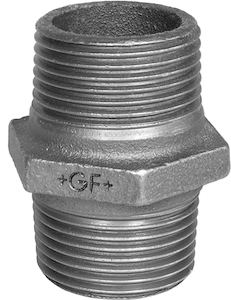 Picture of +GF+ 280 Doppelnippel, reduziert, ISO/EN N8, Dimension ″: 2", Art.Nr.: 770280209