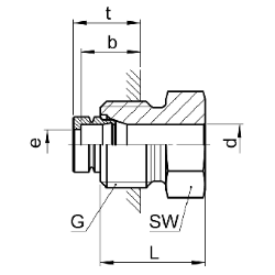 Picture of SERTO Anschlussnippel SERTO SO 41001 Messing M-Programm Grösse: 12‑ 12", Art.Nr. :  016.1001.400