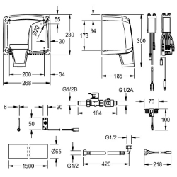 Picture of KWC PWC3O0002 Elektronische Armaturenkomp. mit Rückflussverhinderer:nein, Berechnungsdurchfluss Trinkwasser:0.2 l/s, Voreinstellung Hygienespülung:24 Stunden nach der letzten Betätigung, Art.Nr. : 2030048572