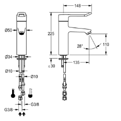 Picture of KWC F4LT-Med F4LT1008 Thermostat-Standbatterie mit Rückflussverhinderer:nein, Drucklos:nein, mit Filter:ja, Art.Nr. : 2030068119