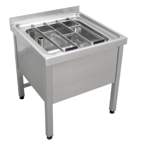 Picture of KWC SIRIUS F832V-F Standausguss,Klapprost Spritzschutzhöhe:50 mm, Beckenposition:mittig, Beckendesign:runde Ecken, Art.Nr. : 2000057046