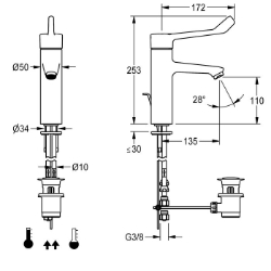 Picture of KWC F4LT-Med F4LT1016 Thermostat-Standbatterie A3000 open-kompatibel:nein, Drucklos:nein, Funktionsprinzip:manuell, Art.Nr. : 2030072406