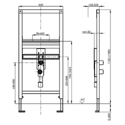 Picture of KWC AQUAFIX CMPX151 Installationselement Anwendung:Waschtisch, Ausführung Einbauarmatur:Einbauteil, Art.Nr. : 2030019961