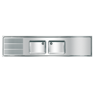 Picture of KWC MAXIMA MAXS227-260 Gewerbespüle Becken: Höhe:300 mm, Oberflächenbehandlung des Beckens:seidenmatt, Becken: Tiefe:400 mm, Art.Nr. : 2000057714