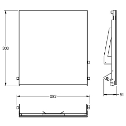 Picture of KWC EXOS. ZEXOS600EB Glasfront für EXOS600E , Art.Nr. : 2030034648