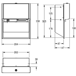 Picture of KWC EXOS. EXOS676EX WC-Doppelrollenhalter Maximale Tiefe/Durchmesser Verbrauchsmaterial:120 mm, Maximale Breite Verbrauchsmaterial:100 mm, Füllmenge:2, Art.Nr. : 2030034642
