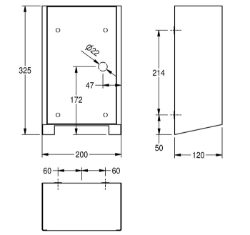 Picture of KWC EXOS. EXOS220B Händetrockner Luftgeschwindigkeit:verstellbar, Luftmenge:80 Kubikmeter/Stunde, Eingangsspannung Hz:50 Hertz (1/Sekunde), Art.Nr. : 2030034622