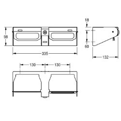 Picture of KWC CHRX676N WC-Rollenhalter Maximale Tiefe/Durchmesser Verbrauchsmaterial:140 mm, Maximale Breite Verbrauchsmaterial:140 mm, Füllmenge:2, Art.Nr. : 2030028851