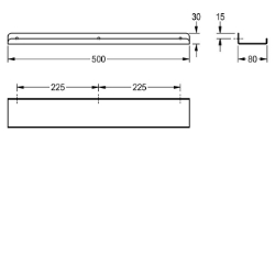 Picture of KWC HEAVY-DUTY TA500HD Ablage Material:Edelstahl, Materialtyp:1.4301 Chromnickelstahl V2A, Materialstärke:2 mm, Art.Nr. : 2000102702