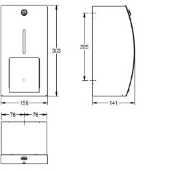 Picture of KWC STRATOS STRX672 WC-Rollenhalter Maximale Tiefe/Durchmesser Verbrauchsmaterial:120 mm, Maximale Breite Verbrauchsmaterial:100 mm, Füllmenge:2, Art.Nr. : 2000057399