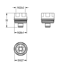 Picture of KWC ASEV2001 Adapter mit Sieb Füllmenge:1, Mengeneinheit:Stücke, Art.Nr. : 2030048629