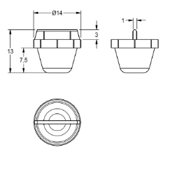 Picture of KWC ASXX9012 Sieb Gesamttiefe:14 mm, Gesamthöhe:13 mm, Gesamtbreite:14 mm, Art.Nr. : 2000104693