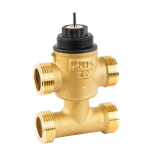 Bild von Honeywell Resideo -  Dreiwegeventil mit Bypass VYE, Messing, PN16, DN15, kvs 1.6, flach dichtend, stetig, Art.Nr. : VYE15B1.6M