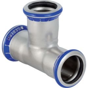 Picture of Geberit - T-Stücke GEBERIT MAPRESS Wasser Edelstahl Rostfrei 1.4401 Pressindikator, d mm: 35.0, L cm: 10.0, L1 cm: 5.7, l cm: 5, Z cm: 2.4, Z1 cm: 3.1, Art.Nr. : 31006