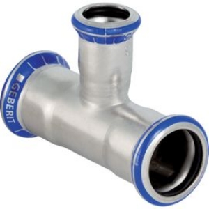 Picture of Geberit - T-Stücke GEBERIT MAPRESS Wasser Edelstahl Rostfrei 1.4401 Pressindikator, d mm: 28.0, d1 mm: 22.0, d2 mm: 28.0, L cm: 8.4, L1 cm: 4.7, l cm: 4, l2 cm: 4.2, Art.Nr. : 31211