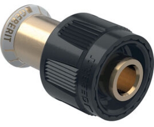 Picture of Geberit - Übergänge GEBERIT MAPRESS Rotguss (CuSn5Zn5Pb2-C) mit MasterFix, O-Ring aus EPDM, Pressmuffe mit transpar, d mm: 15, RpMF: 1/2, L cm: 5.4, Z cm: 1.8, Art.Nr. : 61110