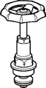 Picture of Geberit - Oberteile GEBERIT, mit Handrad, zu Gerad- und Schrägsitzventile, Art.Nr. :241.572.00.1