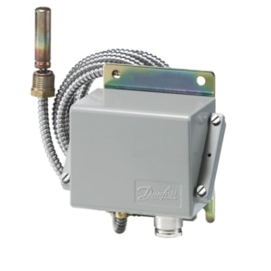 Picture of Danfoss - Thermostat KPS80, 70 - 120°C, SPDT Gold, Kap. 2 m, IP67, Art.Nr. : 060L312866