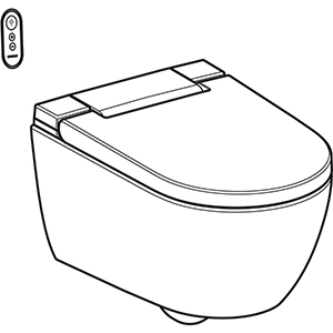 Picture of Geberit AquaClean Alba Wand-WC Komplettanlage weiss / KeraTec, Art.Nr. :146.350.01.1