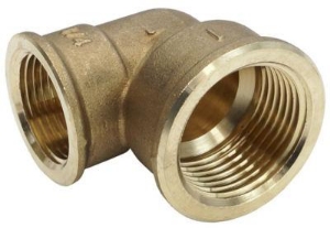 Picture of +GF+ Serie 8000 Gewindefittings Winkel 90° reduziert Siliziumbronze, Rp ″: 1/2 ‑ 3/8, Art.Nr.: 768090015