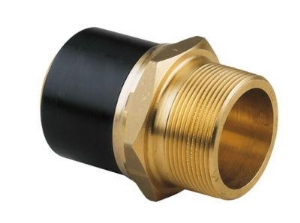 Picture of +GF+ ELGEF Plus Übergangsadapter PE/Messing d20-63mm / SDR11 / Aussengewinde R, d mm: 50, Art.Nr.: 720920720