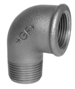 Picture of +GF+ 92 Winkel 90°, Innengewinde reduziert, ISO/EN A4, Dimension ″: 3", Art.Nr.: 771092211