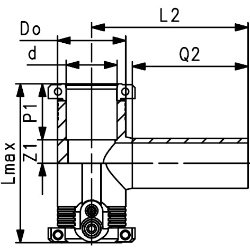 Picture of +GF+ ELGEF Plus Tee 90° PE100 d20-63mm / SDR11, d mm: 40, Art.Nr.: 753211609