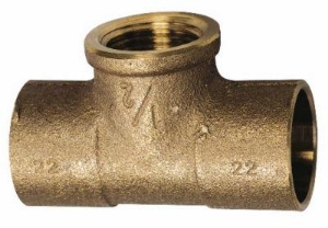 Picture of +GF+ Serie 7000 Lötfittings T mit Innengewinde Rotguss, d mm: 22, Art.Nr.: 767132027