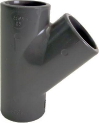 Picture of +GF+ T 45° egal PVC-U metrisch, Grösse: 63, Art.Nr.: 721250111