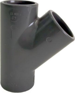 Picture of +GF+ T 45° egal PVC-U metrisch, Grösse: 63, Art.Nr.: 721250111