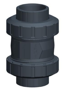 Bild von +GF+ Rückschlagventil Typ 561 PVC-U Ohne Feder Mit Klebemuffen metrisch, d mm: 16, Art.Nr.: 161561001