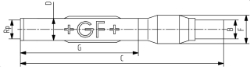 Picture of +GF+ GEBEF Typ 1102 Innengewinde INOX, B mm: 63, Art.Nr.: 775011023