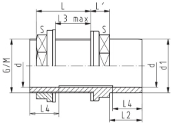 Picture of +GF+ Behälteranschluss variabel PVC-U Verschraubung mit Einlegstutzen und verstellbarem Anschlag Metrisch, Grösse: 40, Art.Nr.: 161050209