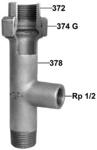 Picture of +GF+ 338 Verschraubungsstutzen, flach dichtend, Dimension ″: 3/4", Art.Nr.: 770338220