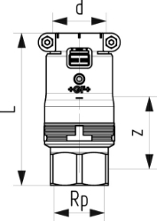 Picture of +GF+ INSTAFLEX Übergang PB/Messing Elektroschweiss-Übergang / Innengewinde, d mm: 40, Art.Nr.: 761069708