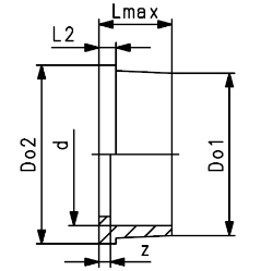 Picture of +GF+ ecoFIT Einlegteil PE80 d20-63mm, Grösse: 40, Art.Nr.: 734600109