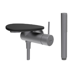 Picture of LAUFEN - ADA - Duschenmischer zu Simibox 1-Point, Ablage ohne Loch, mit Kunststoffschlauch 1600 mm, mit Handbrause TwinStick, Art.Nr. :HF506755503060