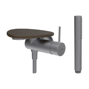 Picture of LAUFEN - ADA - Duschenmischer zu Simibox 1-Point, Ablage ohne Loch, mit Kunststoffschlauch 1600 mm, mit Handbrause TwinStick, Art.Nr. :HF506755504060