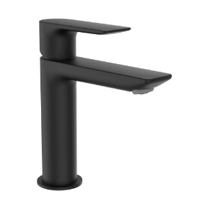 Bild von LAUFEN - CITYPLUS - Waschtischmischer, Ausladung 110 mm, Festauslauf, Eco+ Funktion, ohne Ablaufventil, PVD Titanschwarz matt, Art.Nr. :HF505302428000