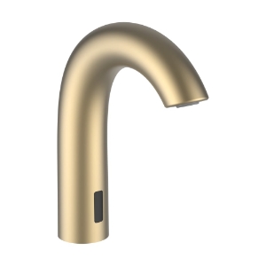 Bild von LAUFEN - CURVETRONIC - Curvetronic, elektronisches Standventil für Waschtisch, fester Auslauf, Ausladung 135 mm, mit Netzgerät, PVD blassgold matt, Art.Nr. :HF707154462000