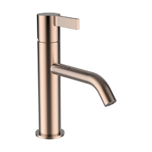 Bild von LAUFEN - KARTELL LAUFEN - Waschtischmischer, Ausladung 135 mm, Festauslauf, ohne Ablaufventil, PVD Rosegold, Art.Nr. :H3113310821201